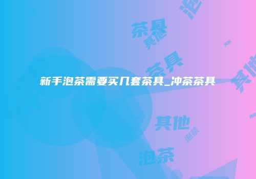 新手泡茶需要买几套茶具_冲茶茶具