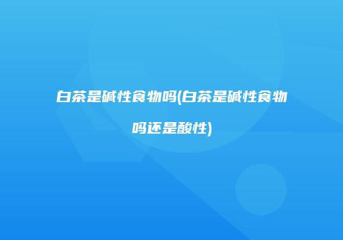白茶是碱性食物吗(白茶是碱性食物吗还是酸性)