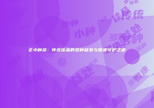 正小种茶：传统佳品的多种益处与健康守护之道