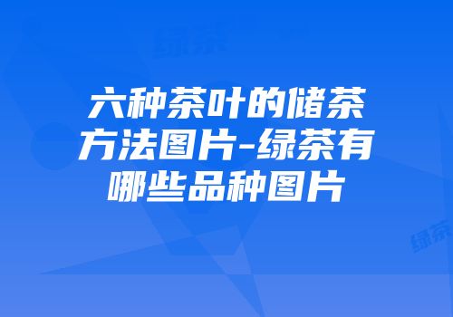 六种茶叶的储茶方法图片-绿茶有哪些品种图片