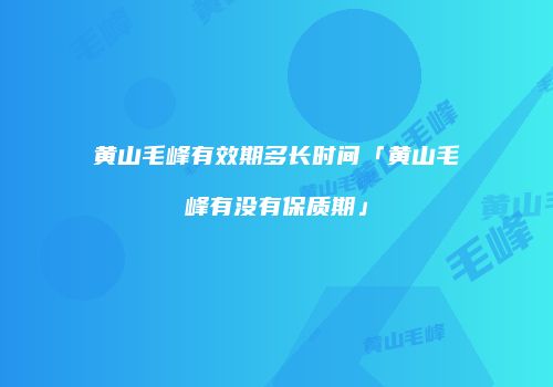 黄山毛峰有效期多长时间「黄山毛峰有没有保质期」