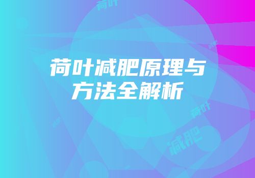 荷叶减肥原理与方法全解析
