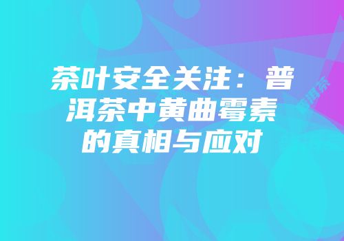 茶叶安全关注：普洱茶中黄曲霉素的真相与应对