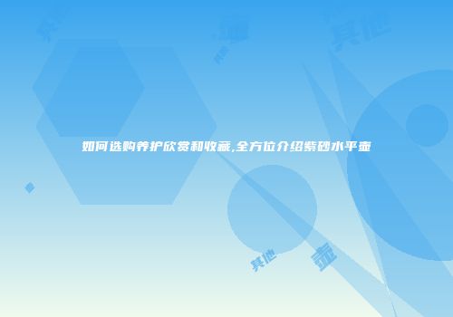 如何选购养护欣赏和收藏,全方位介绍紫砂水平壶