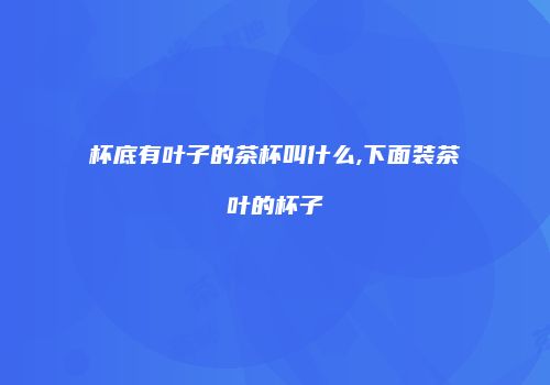 杯底有叶子的茶杯叫什么,下面装茶叶的杯子