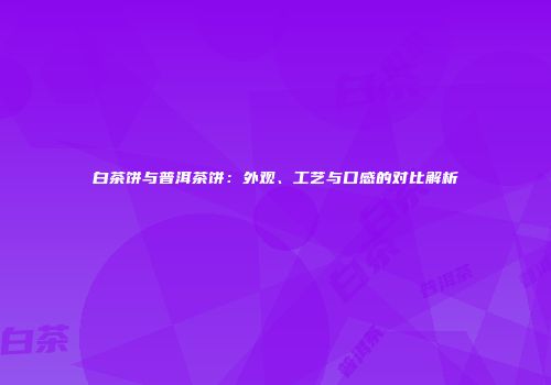 白茶饼与普洱茶饼：外观、工艺与口感的对比解析