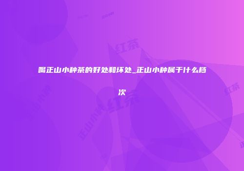 喝正山小种茶的好处和坏处_正山小种属于什么档次