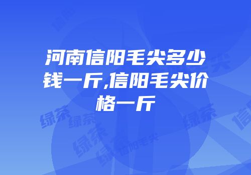河南信阳毛尖多少钱一斤,信阳毛尖价格一斤