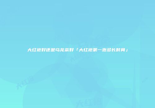 大红袍好还是乌龙茶好「大红袍第一泡多长时间」