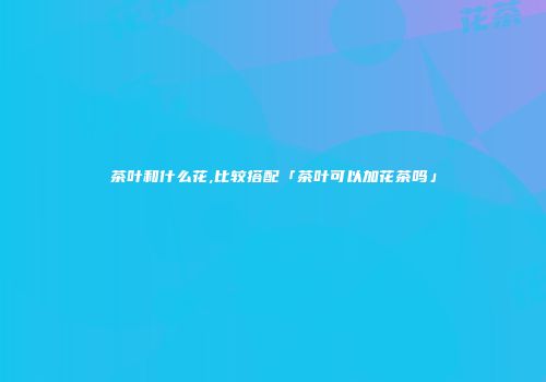 茶叶和什么花,比较搭配「茶叶可以加花茶吗」