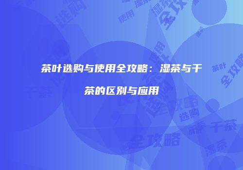 茶叶选购与使用全攻略：湿茶与干茶的区别与应用