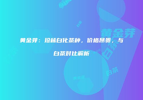黄金芽：珍稀白化茶种，价格昂贵，与白茶对比解析