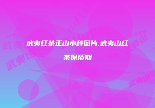 武夷红茶正山小种图片,武夷山红茶保质期