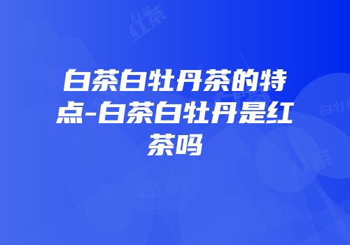 白茶白牡丹茶的特点-白茶白牡丹是红茶吗