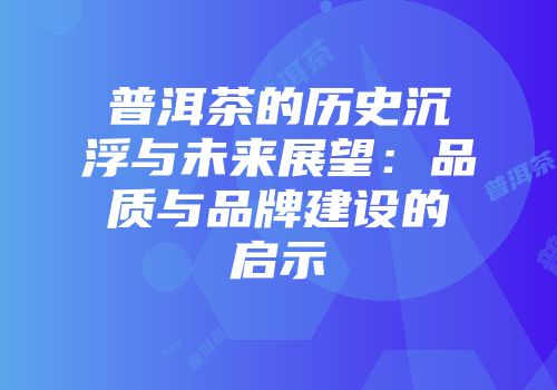 普洱茶的历史沉浮与未来展望：品质与品牌建设的启示