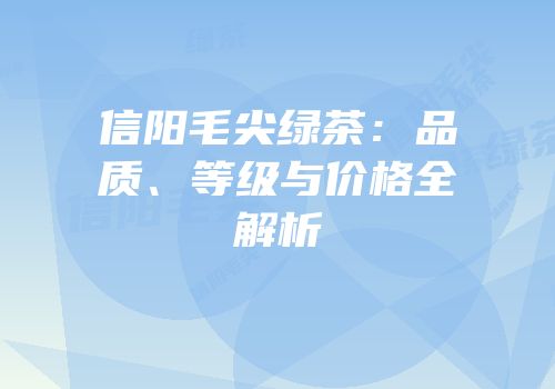 信阳毛尖绿茶：品质、等级与价格全解析