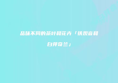 品味不同的茶叶和花卉「铁观音和白芽奇兰」