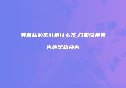 豆香味的茶叶是什么茶,日照绿是豆香还是板栗香