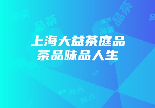 上海大益茶庭品茶品味品人生