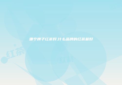 哪个牌子红茶好,什么品牌的红茶最好