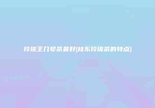 玲珑王几号茶最好(桂东玲珑茶的特点)