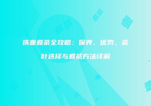 铁壶煮茶全攻略：保养、优势、茶叶选择与煮茶方法详解