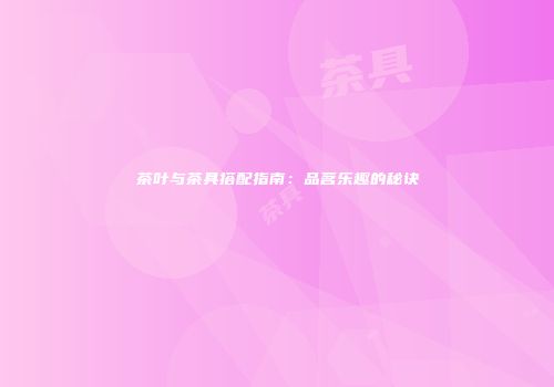 茶叶与茶具搭配指南：品茗乐趣的秘诀