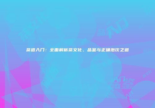茶道入门：全面解析茶文化、品鉴与正确泡饮之道