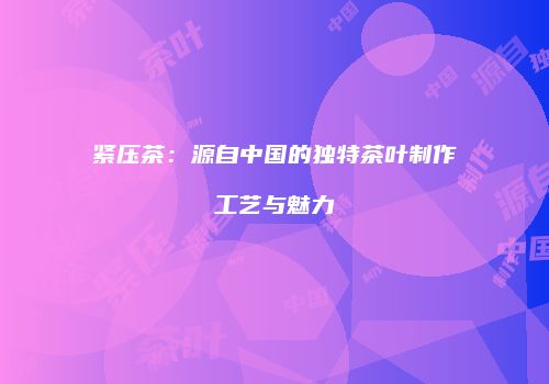 紧压茶：源自中国的独特茶叶制作工艺与魅力