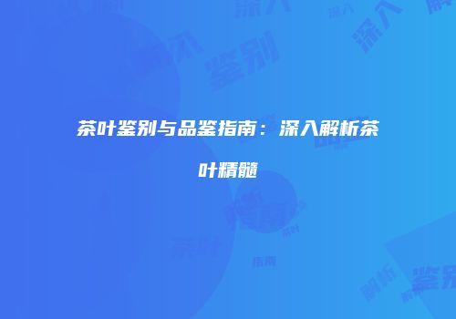 茶叶鉴别与品鉴指南：深入解析茶叶精髓