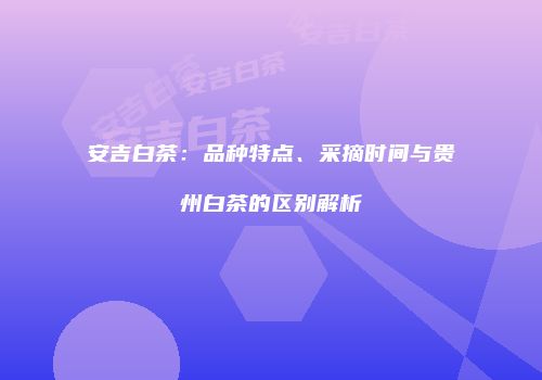 安吉白茶：品种特点、采摘时间与贵州白茶的区别解析