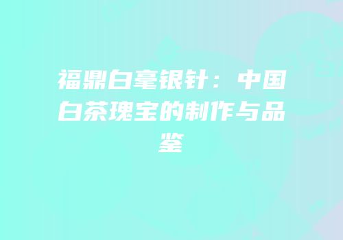 福鼎白毫银针：中国白茶瑰宝的制作与品鉴