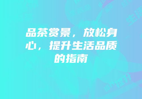 品茶赏景，放松身心，提升生活品质的指南