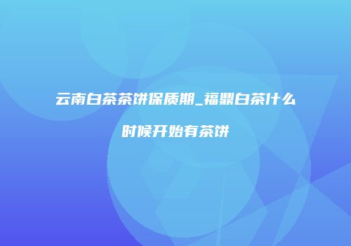 云南白茶茶饼保质期_福鼎白茶什么时候开始有茶饼