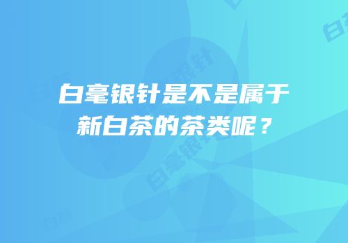 白毫银针是不是属于新白茶的茶类呢？