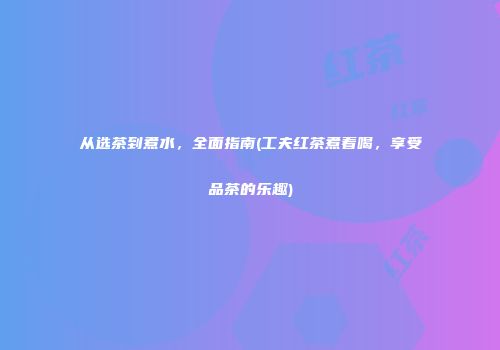 从选茶到煮水，全面指南(工夫红茶煮着喝，享受品茶的乐趣)