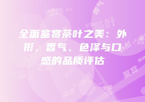 全面鉴赏茶叶之美：外形、香气、色泽与口感的品质评估