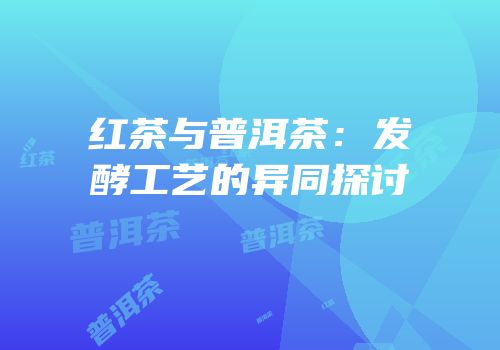红茶与普洱茶：发酵工艺的异同探讨