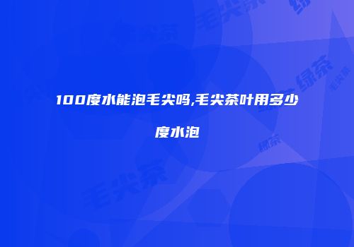 100度水能泡毛尖吗,毛尖茶叶用多少度水泡