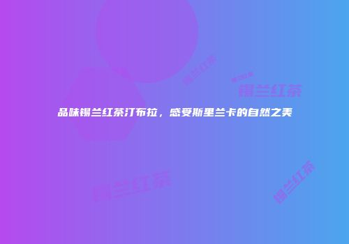 品味锡兰红茶汀布拉，感受斯里兰卡的自然之美