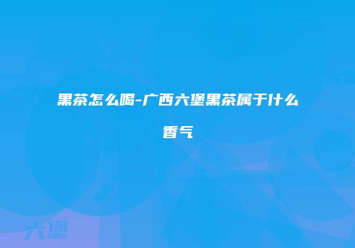 黑茶怎么喝-广西六堡黑茶属于什么香气