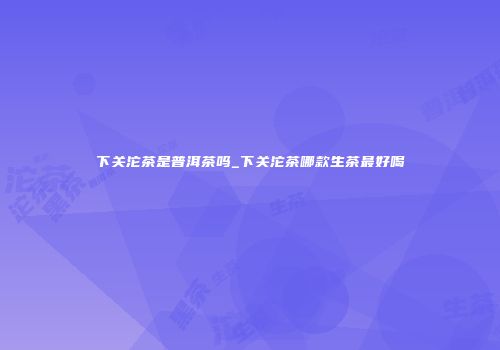下关沱茶是普洱茶吗_下关沱茶哪款生茶最好喝