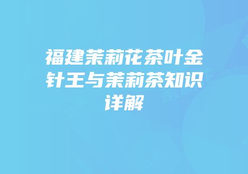 福建茉莉花茶叶金针王与茉莉茶知识详解