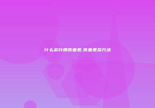 什么茶叶用铁壶煮,铁壶煮茶方法