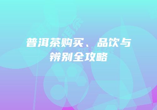 普洱茶购买、品饮与辨别全攻略