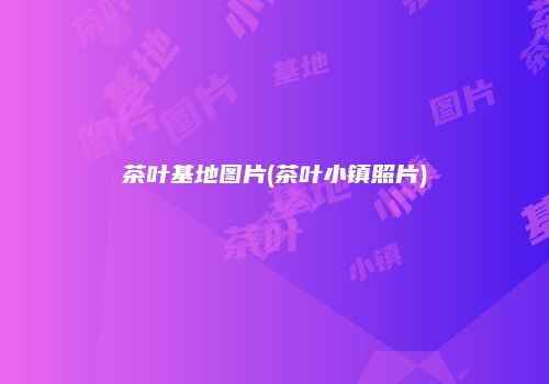 茶叶基地图片(茶叶小镇照片)