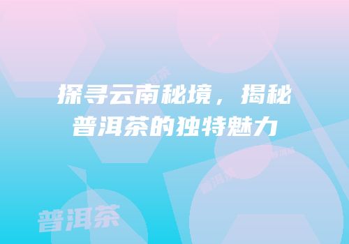 探寻云南秘境，揭秘普洱茶的独特魅力