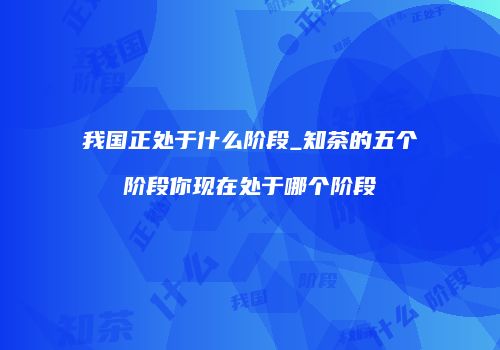 我国正处于什么阶段_知茶的五个阶段你现在处于哪个阶段