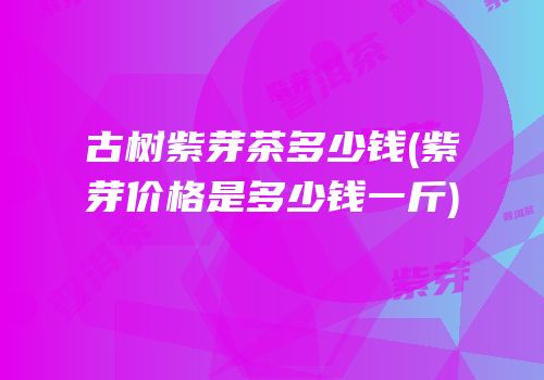 古树紫芽茶多少钱(紫芽价格是多少钱一斤)