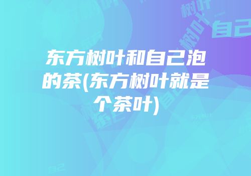 东方树叶和自己泡的茶(东方树叶就是个茶叶)